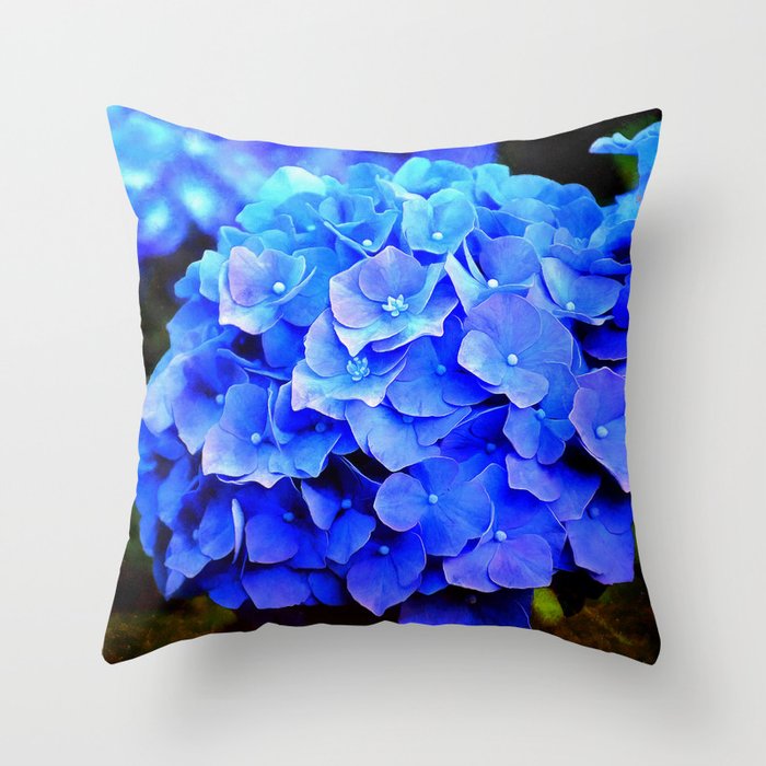 Hydrangea throw top pillows