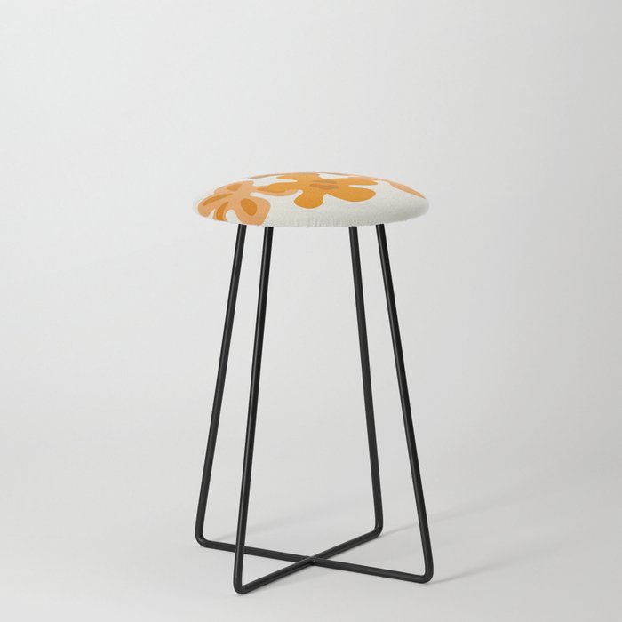 Minimal flower composition 2 Counter Stool