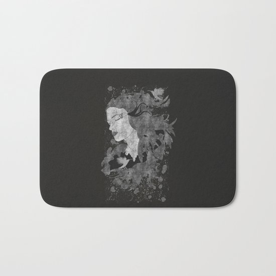 Cosmic dreams (B&W) Bath Mat