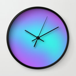 Purple and Aqua Gradient Wall Clock
