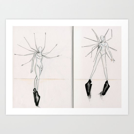 Spokes concept illustrations Art Print