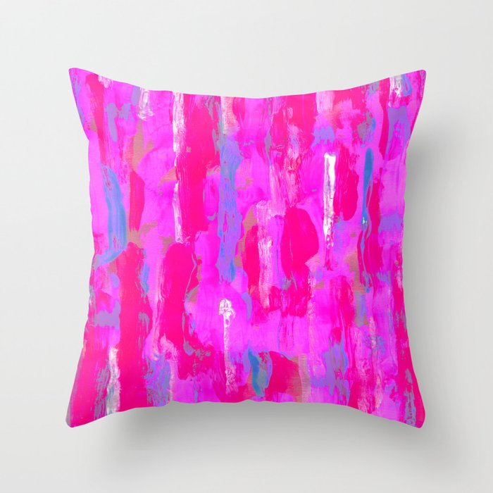 Vibrant Pink Throw Pillow