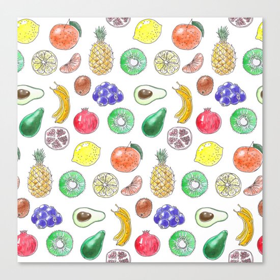 Tropical fruit Canvas Print