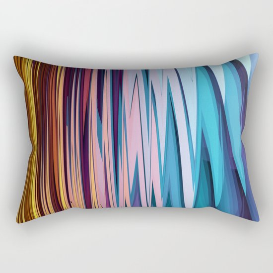 Water and Earth tones in an Abstract Rectangular Pillow