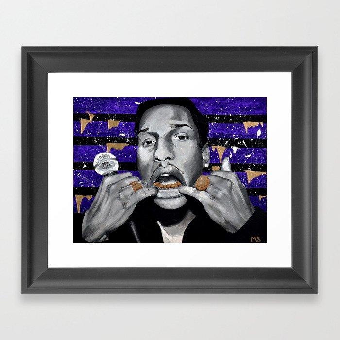 A$AP Rocky Grillz Framed Art Print