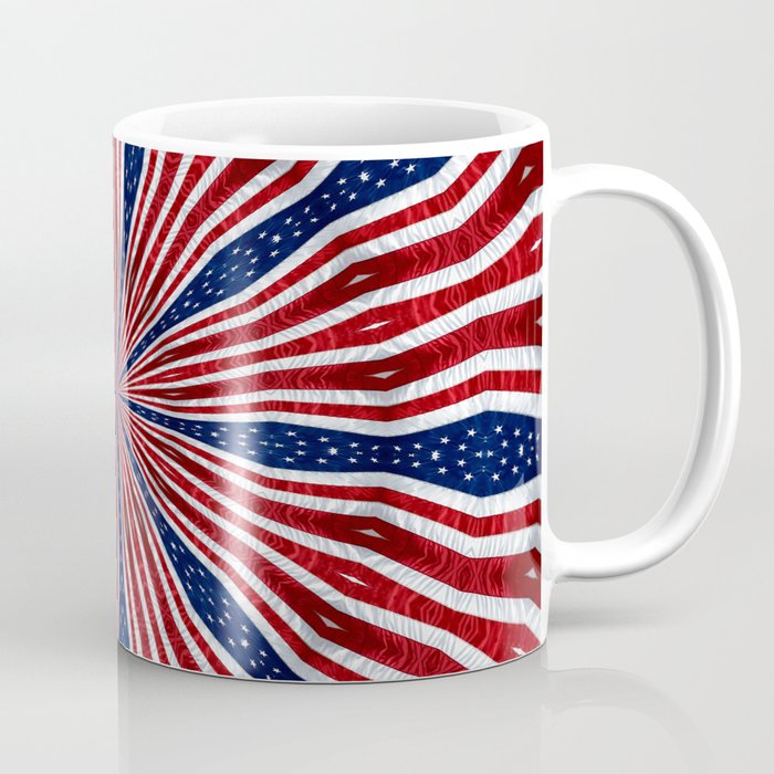 American Flag Kaleidoscope Abstract 1 Coffee Mug