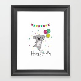 Koala Wishes Happy Birthday To You Koalas Framed Art Print