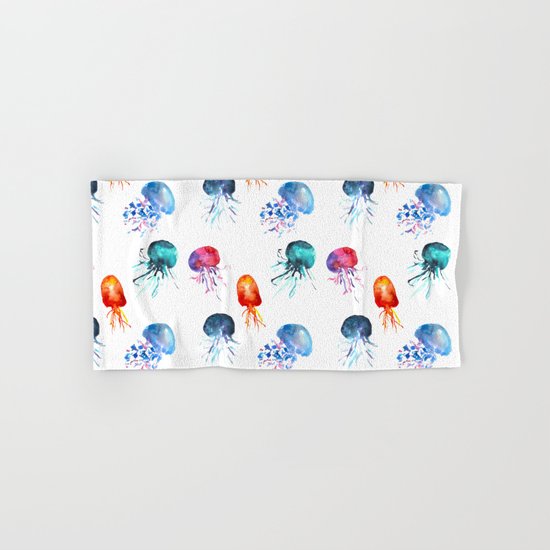 happy jellyfish Hand & Bath Towel