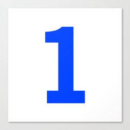 Number 1 (Blue & White) Canvas Print