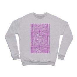 Sketchy Abstract (Purple & White Pattern) Crewneck Sweatshirt