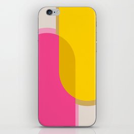 Pink and Cheerful Yellow Arches iPhone Skin