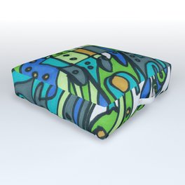 Feel This Real Forever (green) Outdoor Floor Cushion