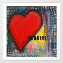 Heart Art Art Print | Streetart, Painting, Tracyweinzapfel, Andyskinner, Ministryofmixology, Stenciled, Colors, Acrylic, Heart 