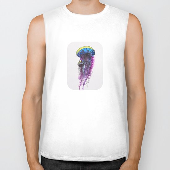Sketchy Jellyfish Biker Tank