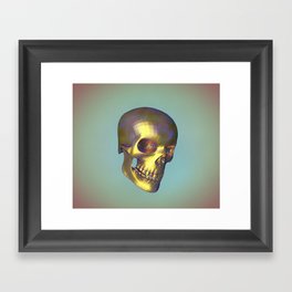 Diamond Gold Skull. Framed Art Print