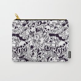 BW Halloween horror pattern Carry-All Pouch