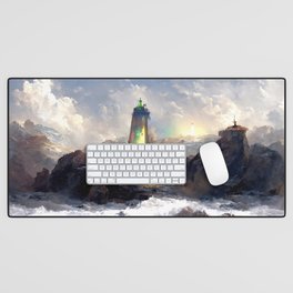 Lighthouse Art - A Ray of Light B Desk Mat