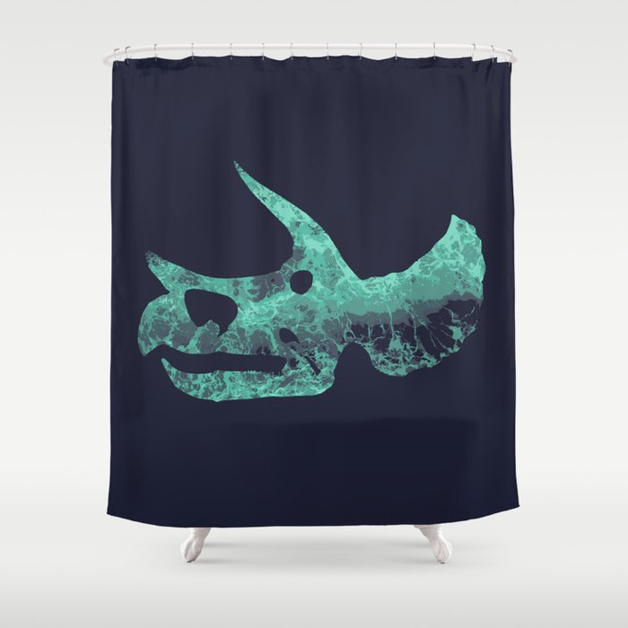 Triceratops Skull Shower Curtain