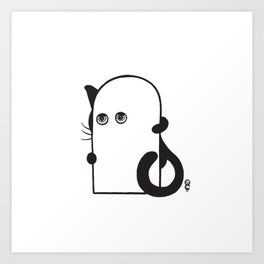 ghost cat Art Print