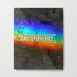 Gay Superheroes Metal Print