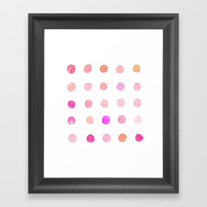 Pink dots Framed Art Print