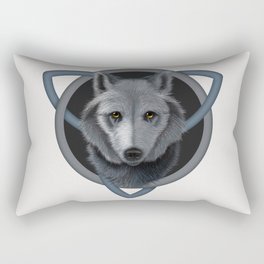 Alpha Omega Arctic Wolf White Wolf Rectangular Pillow