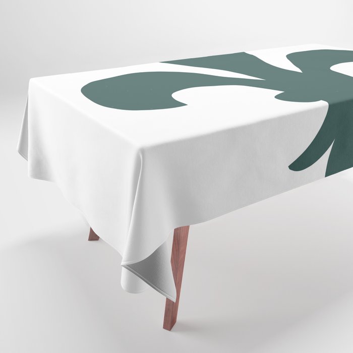 Fleur de Lis (Dark Green & White) Tablecloth