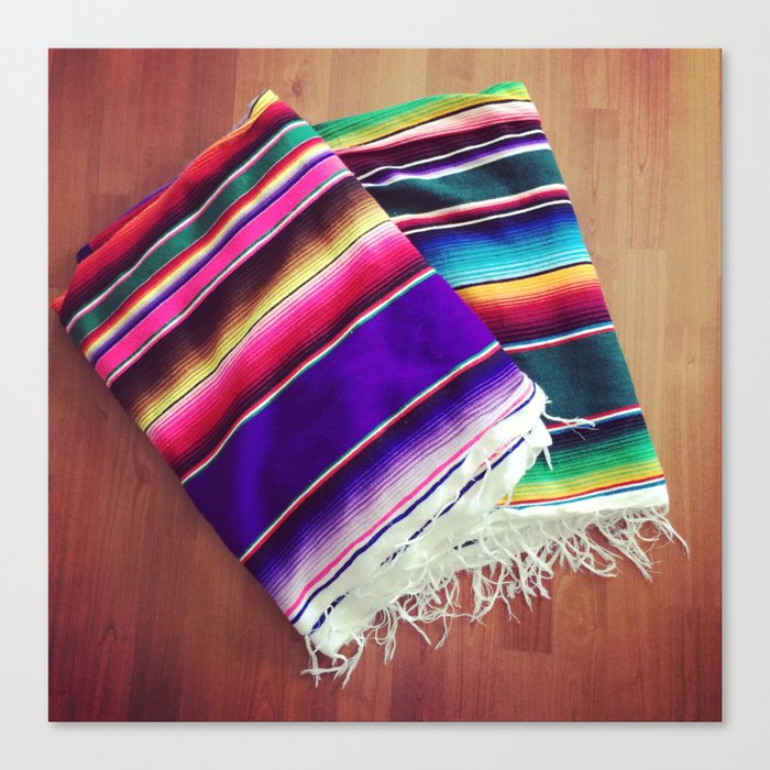 mexican blankets Canvas Print