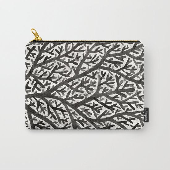 Black Fan Coral Carry-All Pouch