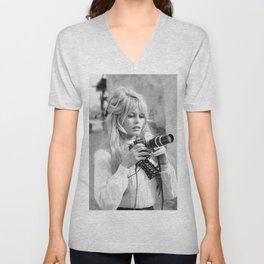 Brigitte Bardot #10 V Neck T Shirt | Retro, Stylish, Blonde, Beautiful, Fashion, Popculture, Celebrity, Photo, Fashionicon, Style 