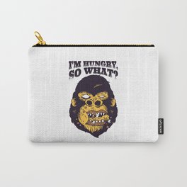 I'm hungry, so what? Funny Gorilla eating Carry-All Pouch