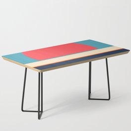 Sunset IV - Minimalistic Colorful Retro Geometric Design Art Pattern Coffee Table