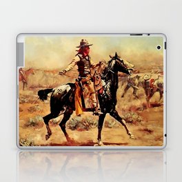 “In the Alkali” by Charles M Russell Laptop Skin