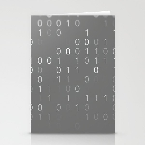 Background from set of binary code Stationery Cards