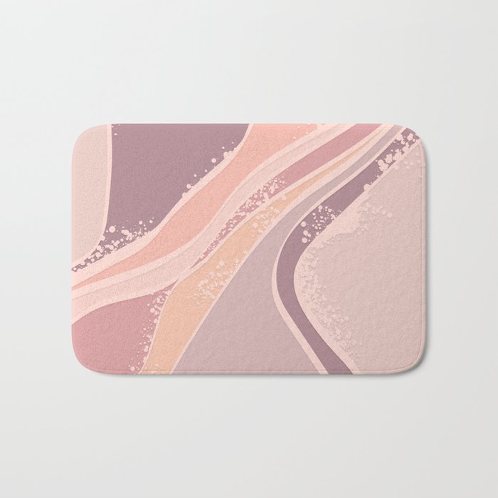 Peaches, Melons and Baby pink - muted Bath Mat