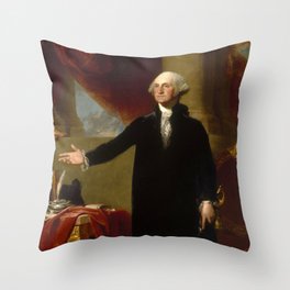 George Washington Painting Throw Pillow