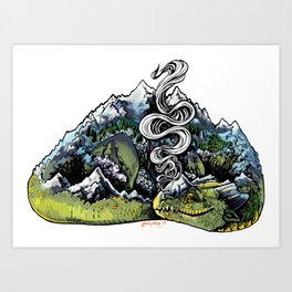 Mountain Dragon Art Print