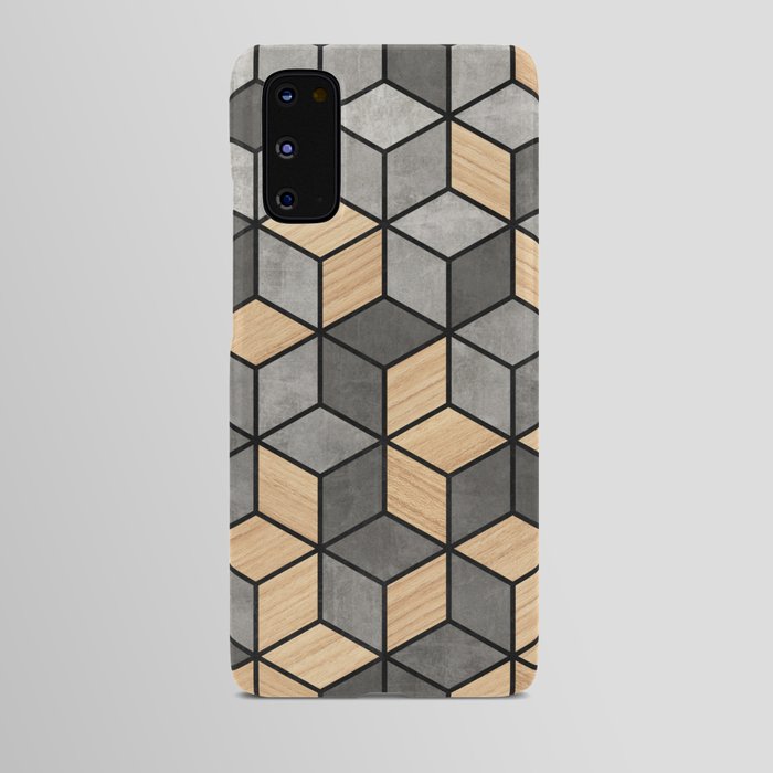 Concrete and Wood Cubes Android Case