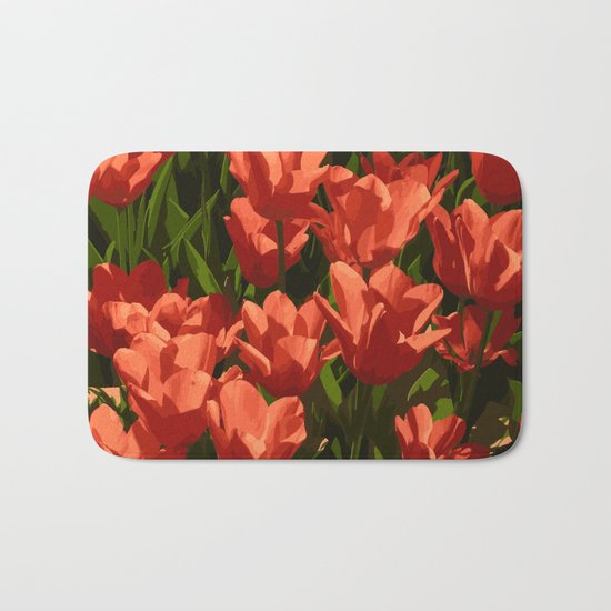 red tulips Bath Mat