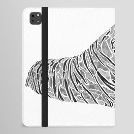 painting of white tiger lying in profile with watercolor stains iPad Folio Case