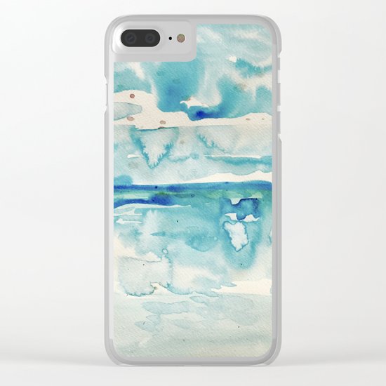 Miami Beach Watercolor #6 Clear iPhone Case