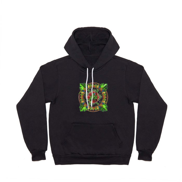 Jungle Love Birds Hearts Parrots Mandala Valentine Hoody