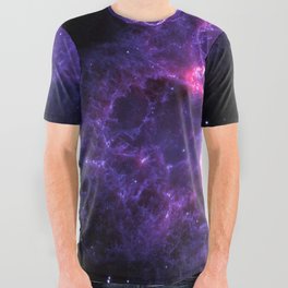Purple Crab Nebula All Over Graphic Tee