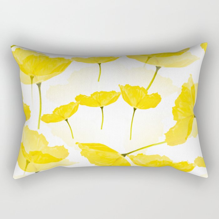 Light Yellow Poppies Spring Summer Mood #decor #society6 #buyart Rectangular Pillow