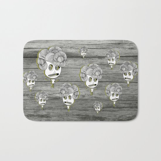headache wood girl Bath Mat