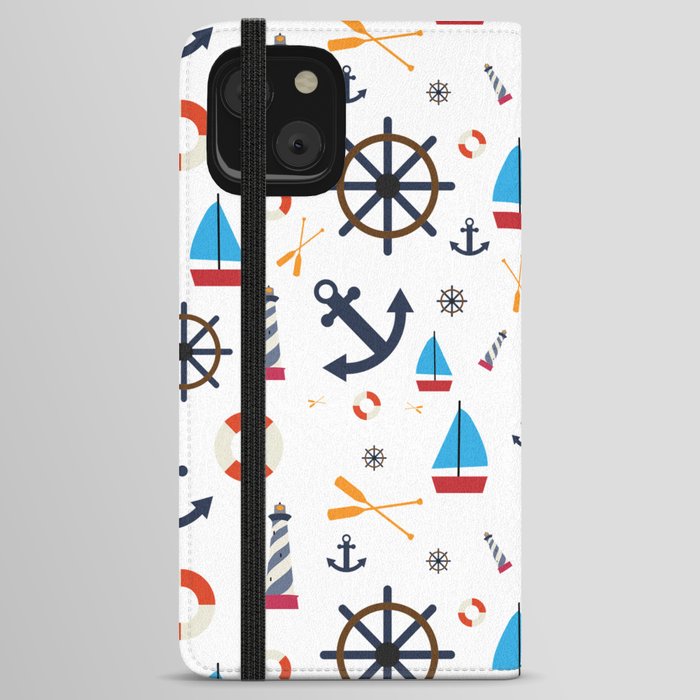 Nautical Summer Modern Collection iPhone Wallet Case