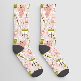 Cocktail Lounge Pink Socks
