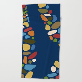 Color stones path collection 1 Beach Towel