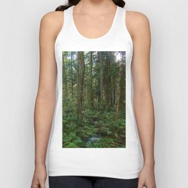 Morning sunlight in a wild  forest Unisex Tank Top