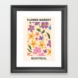 Flower Market | Montreal, Quebec | Floral Art Print Framed Art Print